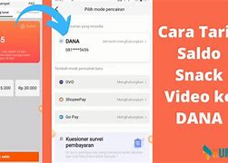 Cara Mendapatkan Uang Dari Snack Video Ke Dana